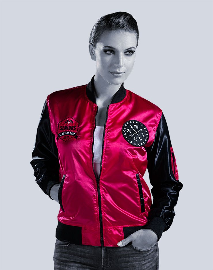 satin bomber jacket