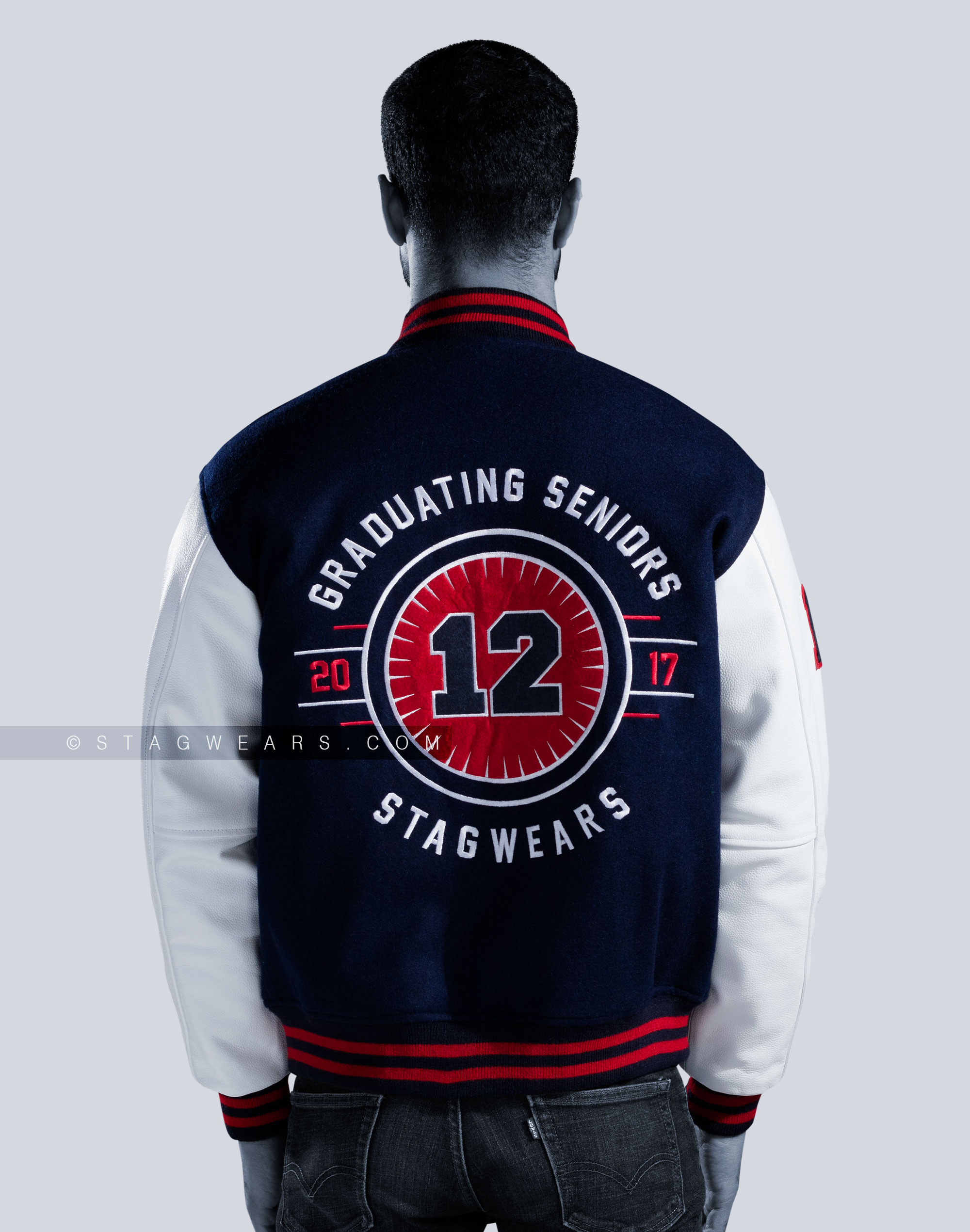 OEM Cotton/Polyester Black Men Varsity Jackets, Custom Size Accepted at Rs  650/piece in Gurgaon